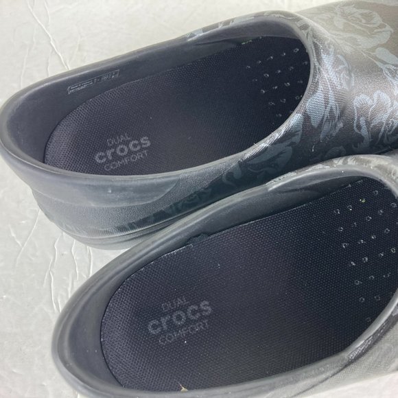 Crocs Women Sz 7 Professional Dual Comfort Slip Resistant Graphic Clogs Shoes - Picture 7 of 10
